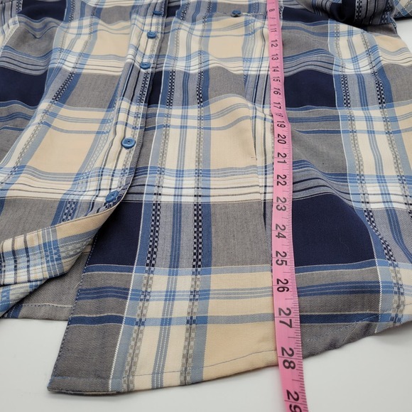 Allison Daley Button Down Plaid Thread Blouse w/ Roll Up Sleeves Womens Sz 2XL - Picture 12 of 12
